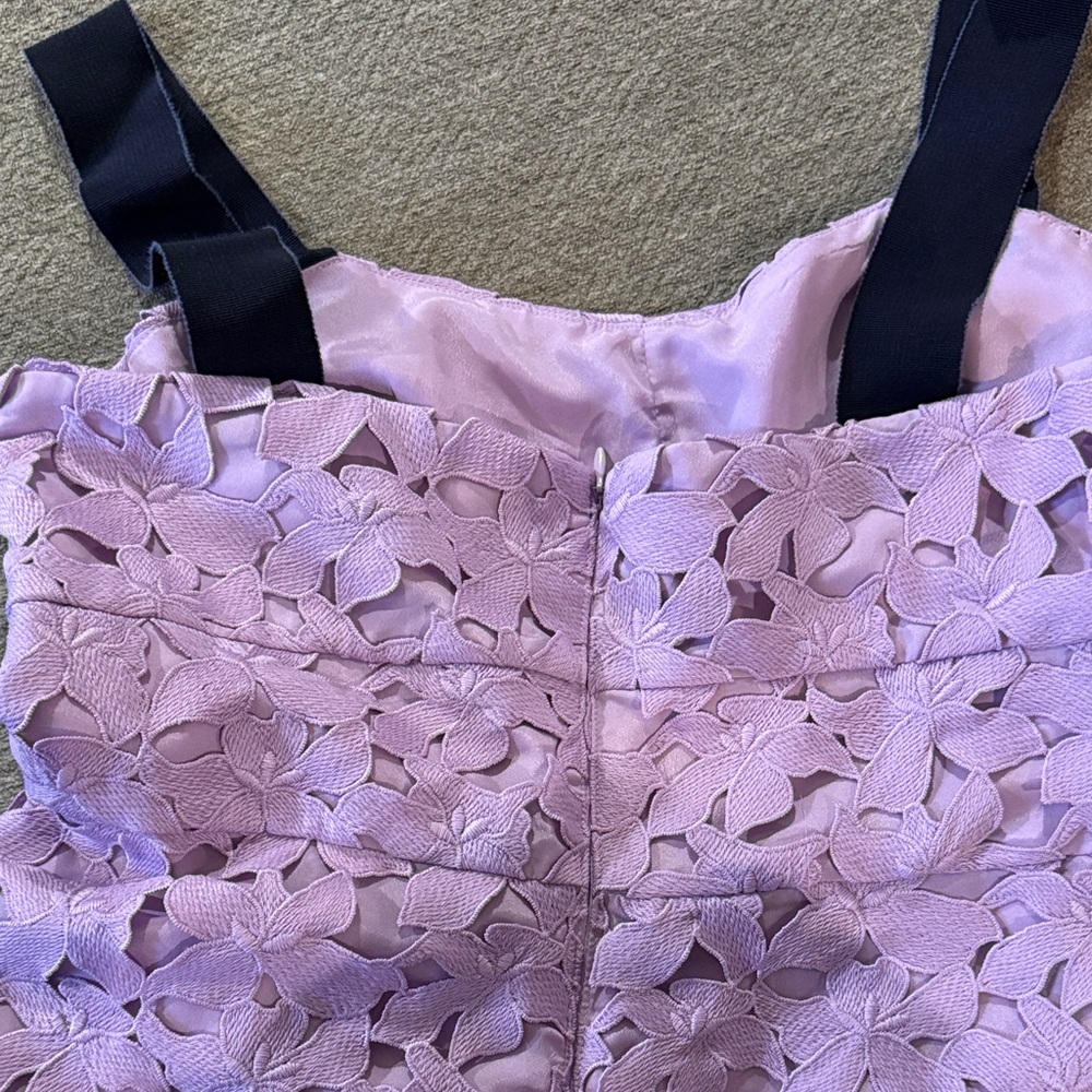 J. Crew Lavender Floral Lace Maxi Dress size 10. - Picture 3 of 4